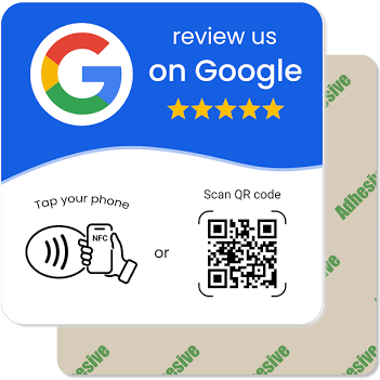 Przykładowa karta Google TapStar w wersji naklejanej, z warstwą samoprzylepną
